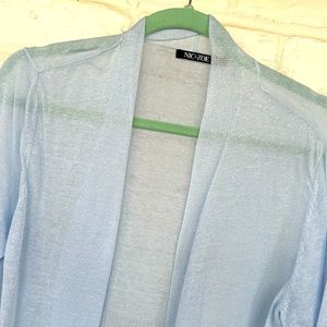NWT Nic + Zoe blue cardigan, med